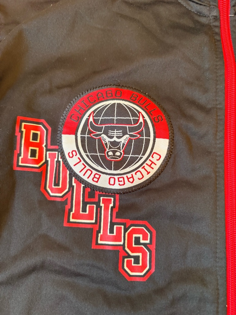 NBA Black Jacket with Red & Blue Logo Accents Size Large - Picture 3 of 5